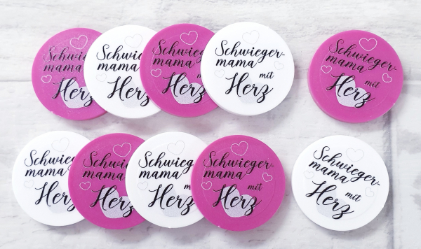 Einkaufswagenchip  Schwiegermama mit Herz